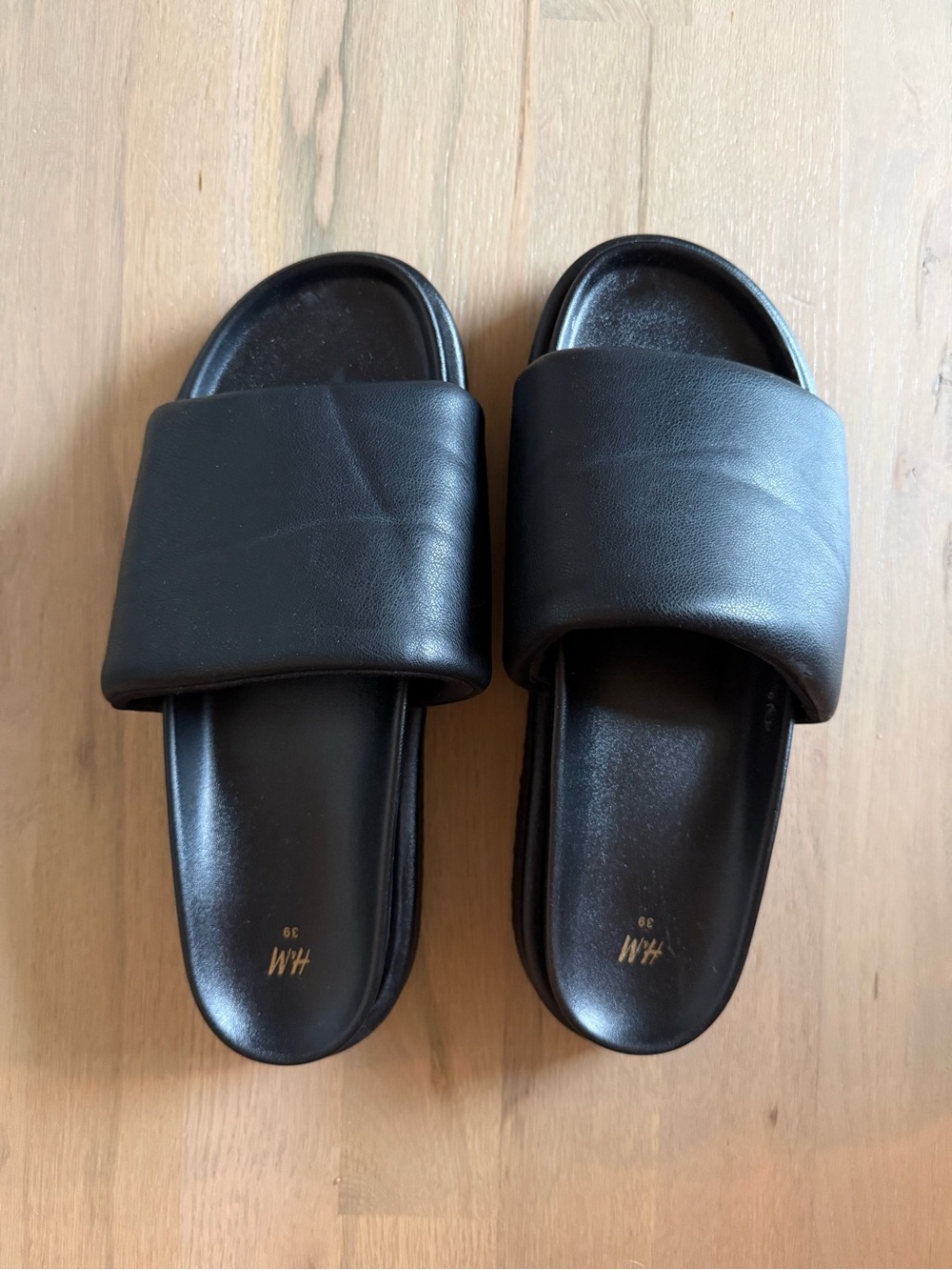 H&M Black Slide Sandals